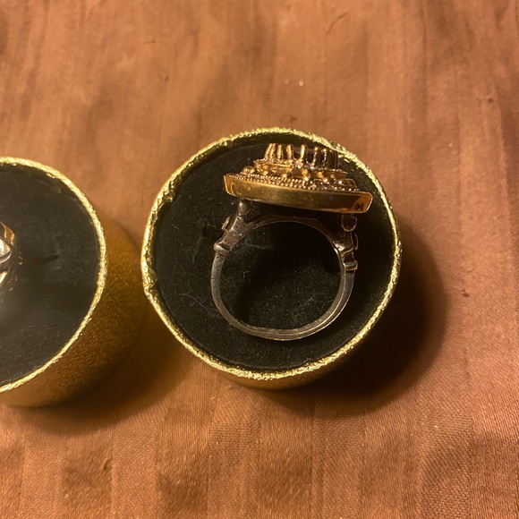 Nice Sterling silver yellow gold bronze with natural gems - Picture 4 of 10